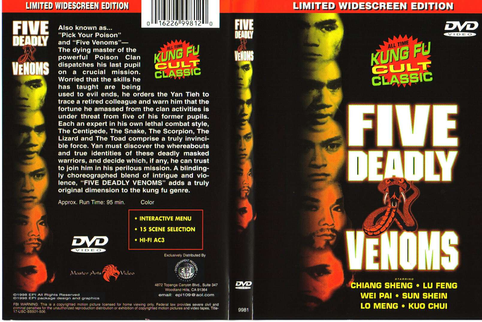Five Deadly Venoms Cover Scan