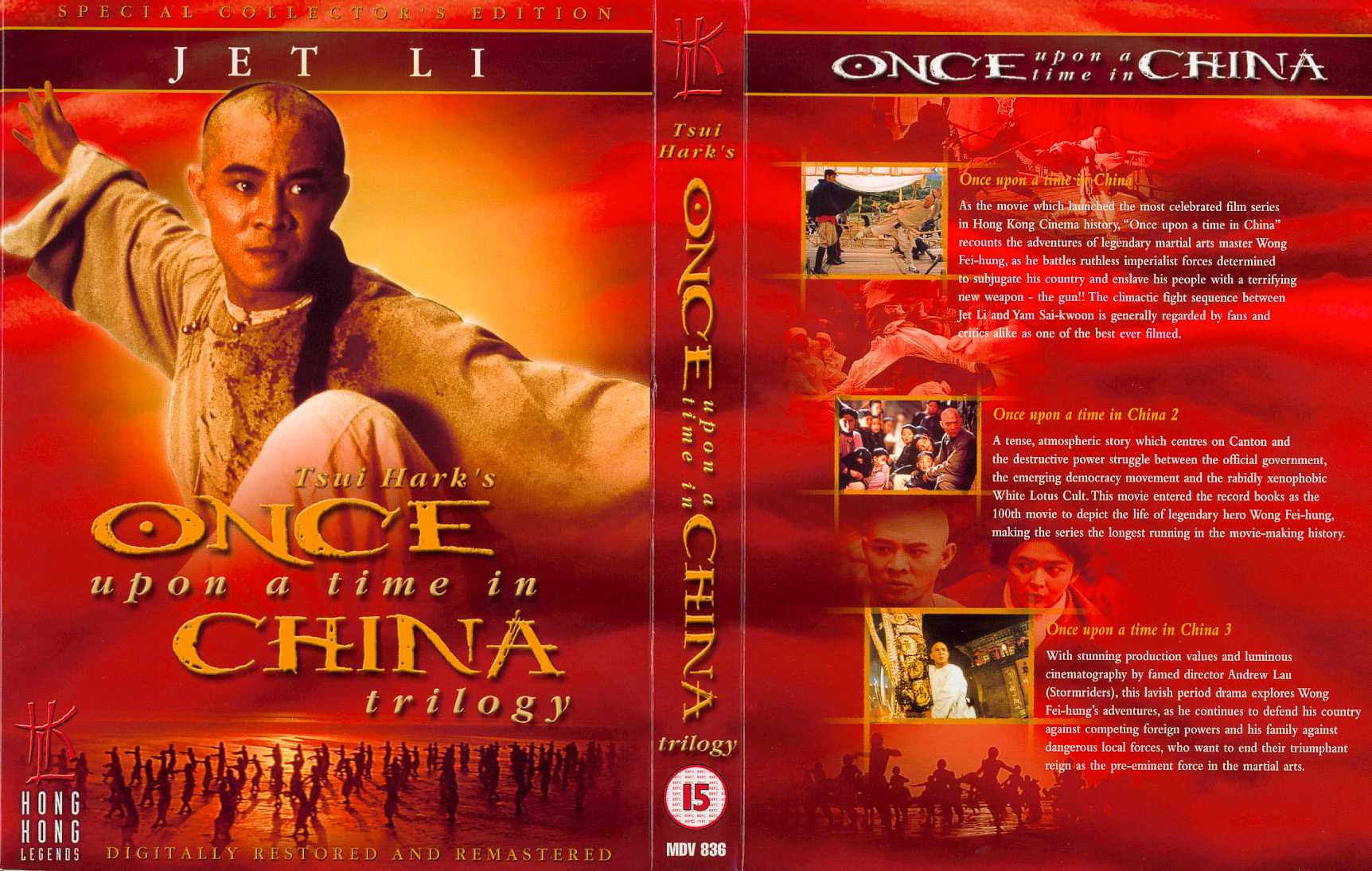 Once Upon a Time in China 1,2,3 (Trilogy) Cover Scan