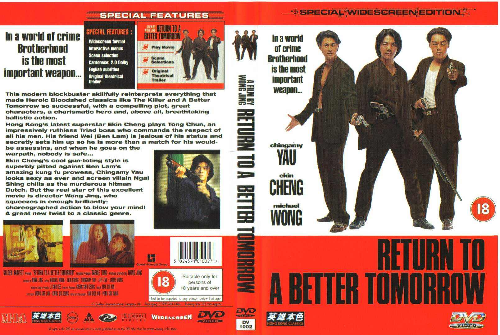 Return to a Better Tomorrow (HK Classics) Cover Scan